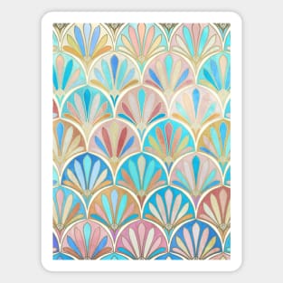 Vintage Twenties Art Deco Pastel Pattern Magnet